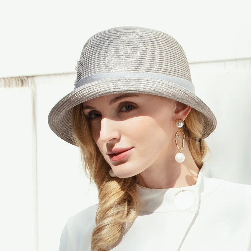 EE 7206 joker elegant straw sunhat female female summer sun block uv hat