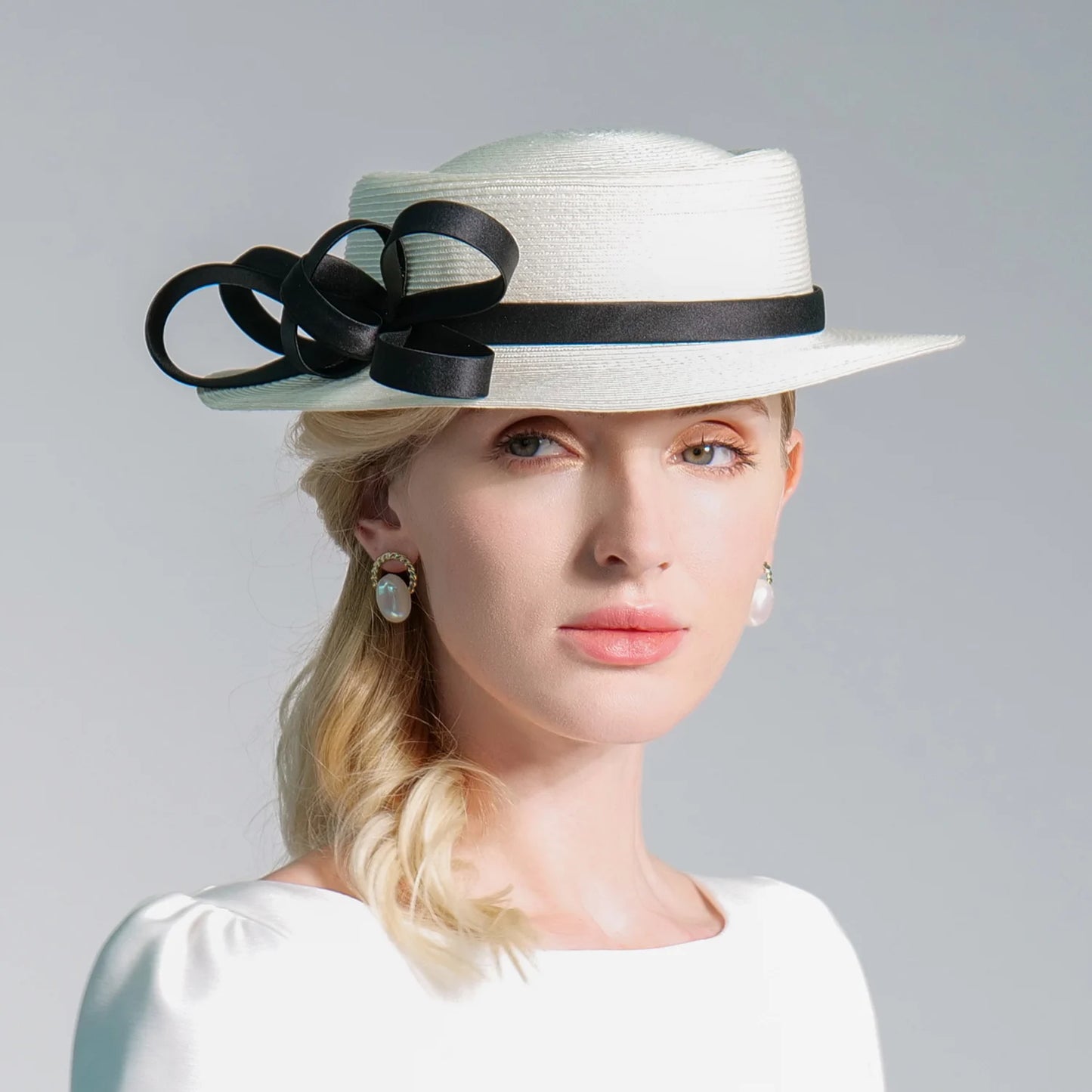 Women's Summer Polyester With Bowknot Kentucky Derby Church Hats/Panama Hats