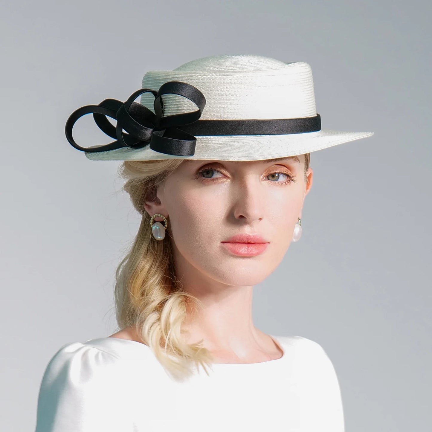 Women's Summer Polyester With Bowknot Kentucky Derby Church Hats/Panama Hats