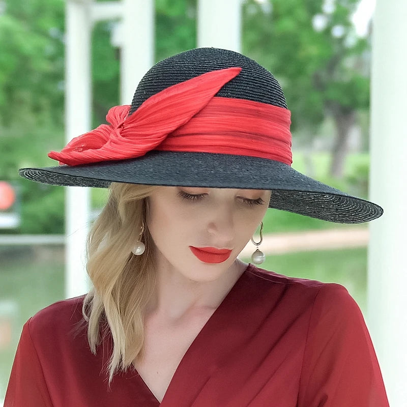 Womens Sun Straw Hat Wide Brim UPF 50 Summer Hat Foldable Roll up Floppy Beach Hats for Women