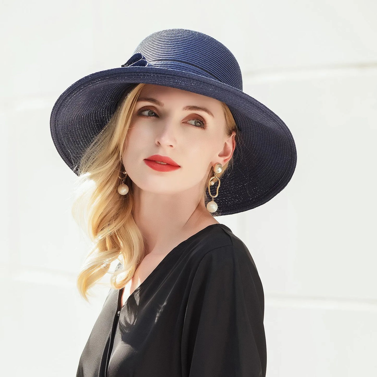 EE 7219 New Summer Dome with Large Eaves, Elegant and Versatile Sunscreen Hat, Sunshade Hat, Women's Summer