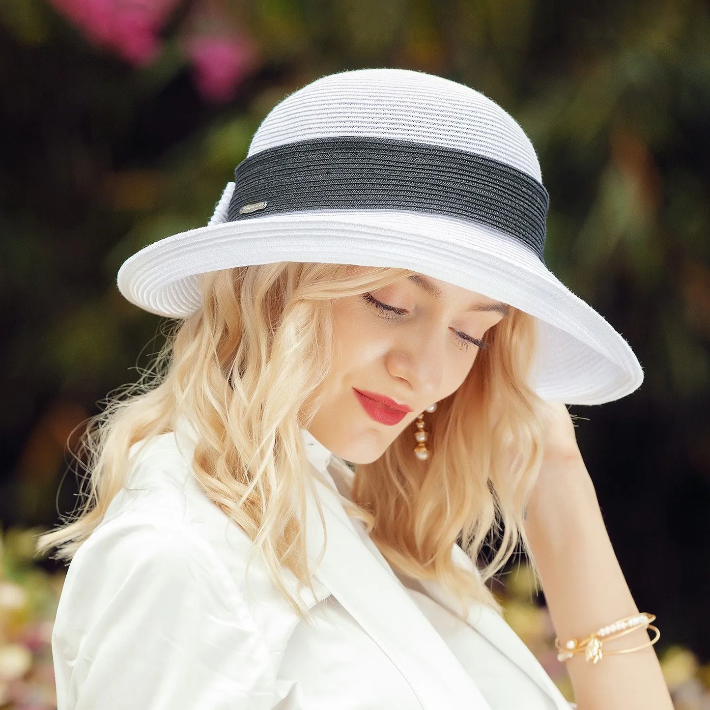EE 7222 Summer New Sunshade Sun Hat Women's Fashion Versatile Foldable Beach Hat Women