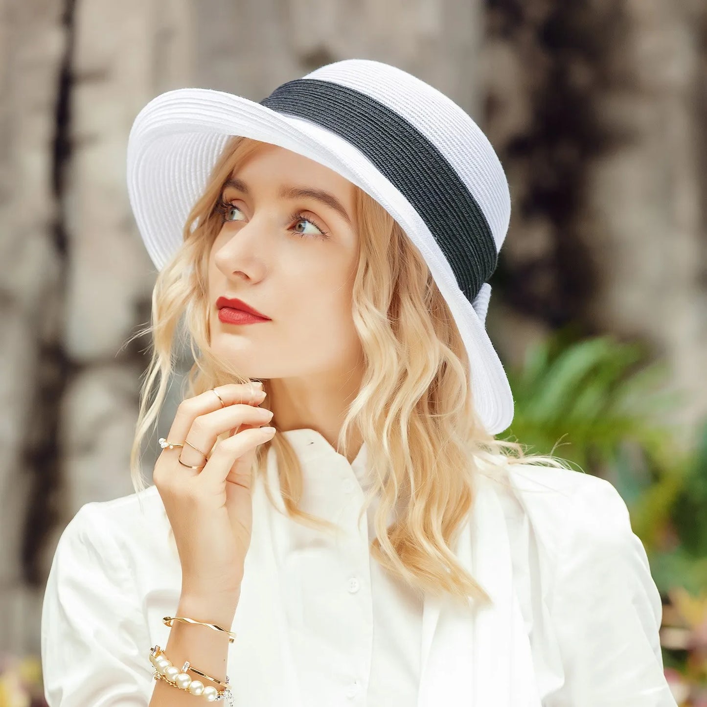 EE 7222 Summer New Sunshade Sun Hat Women's Fashion Versatile Foldable Beach Hat Women
