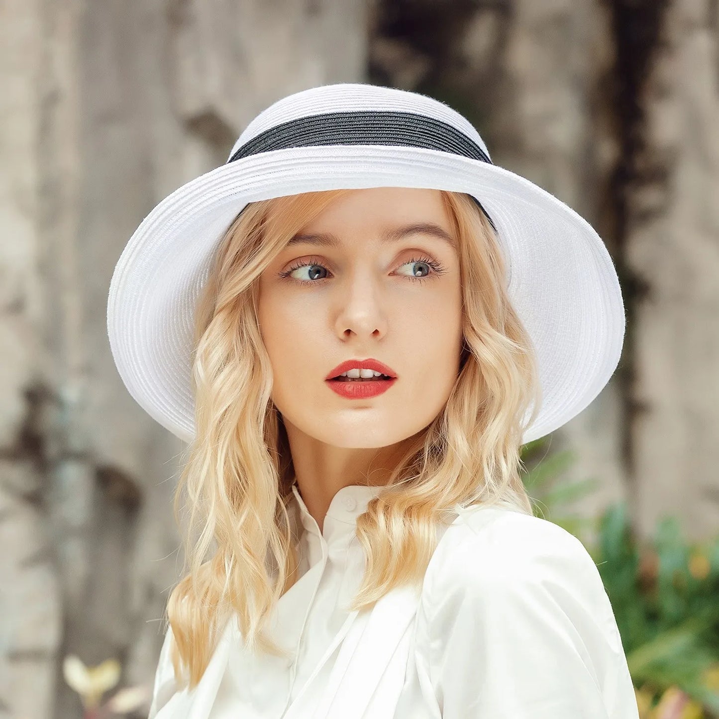 EE 7222 Summer New Sunshade Sun Hat Women's Fashion Versatile Foldable Beach Hat Women