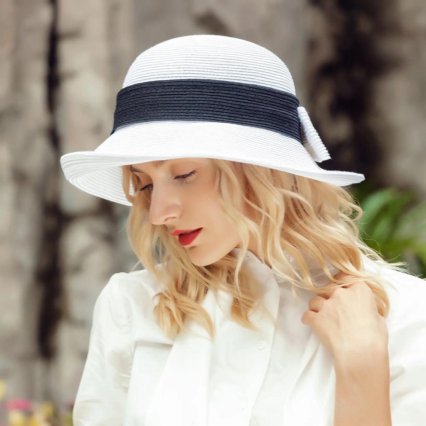 EE 7222 Summer New Sunshade Sun Hat Women's Fashion Versatile Foldable Beach Hat Women