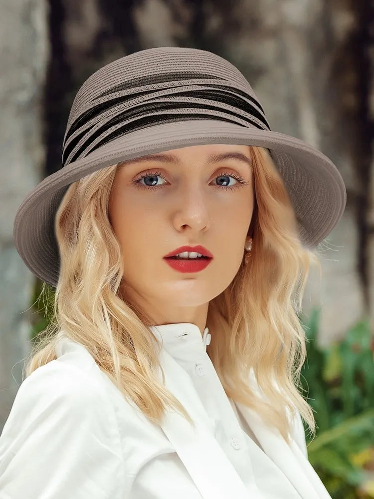 EE 7231 Summer New Versatile Elegant Style Sunshade Hat Summer Women's Hat