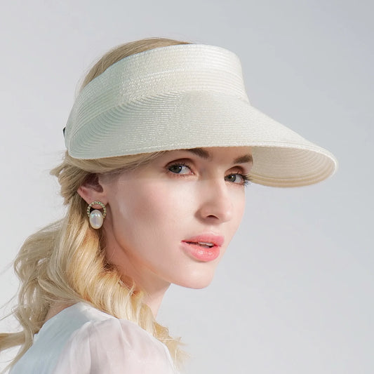 EE 7237 Summer/Stylish/minimalist/Packable/Classical Feminine Style/Sun Protection/Sunshade Beach Hat/Sunbonnet/Straw Hat