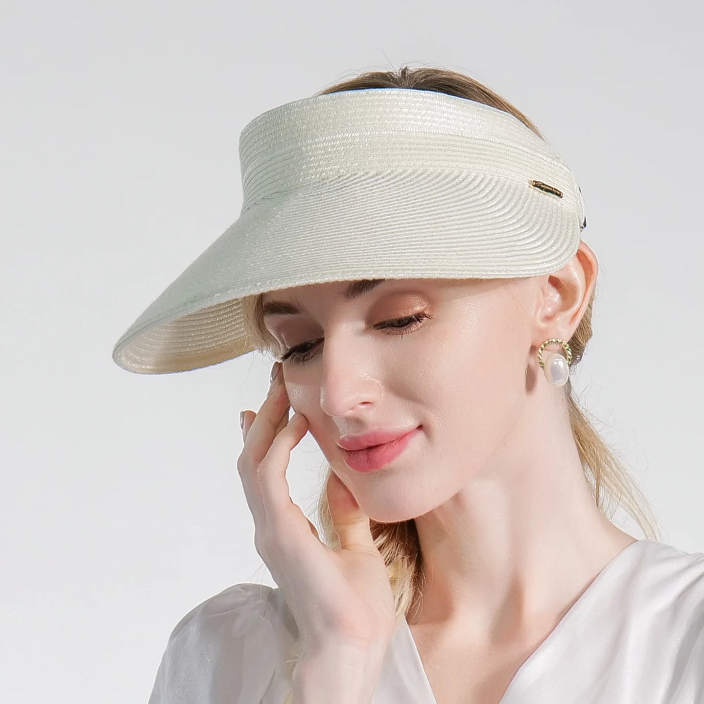 EE 7237 Summer/Stylish/minimalist/Packable/Classical Feminine Style/Sun Protection/Sunshade Beach Hat/Sunbonnet/Straw Hat