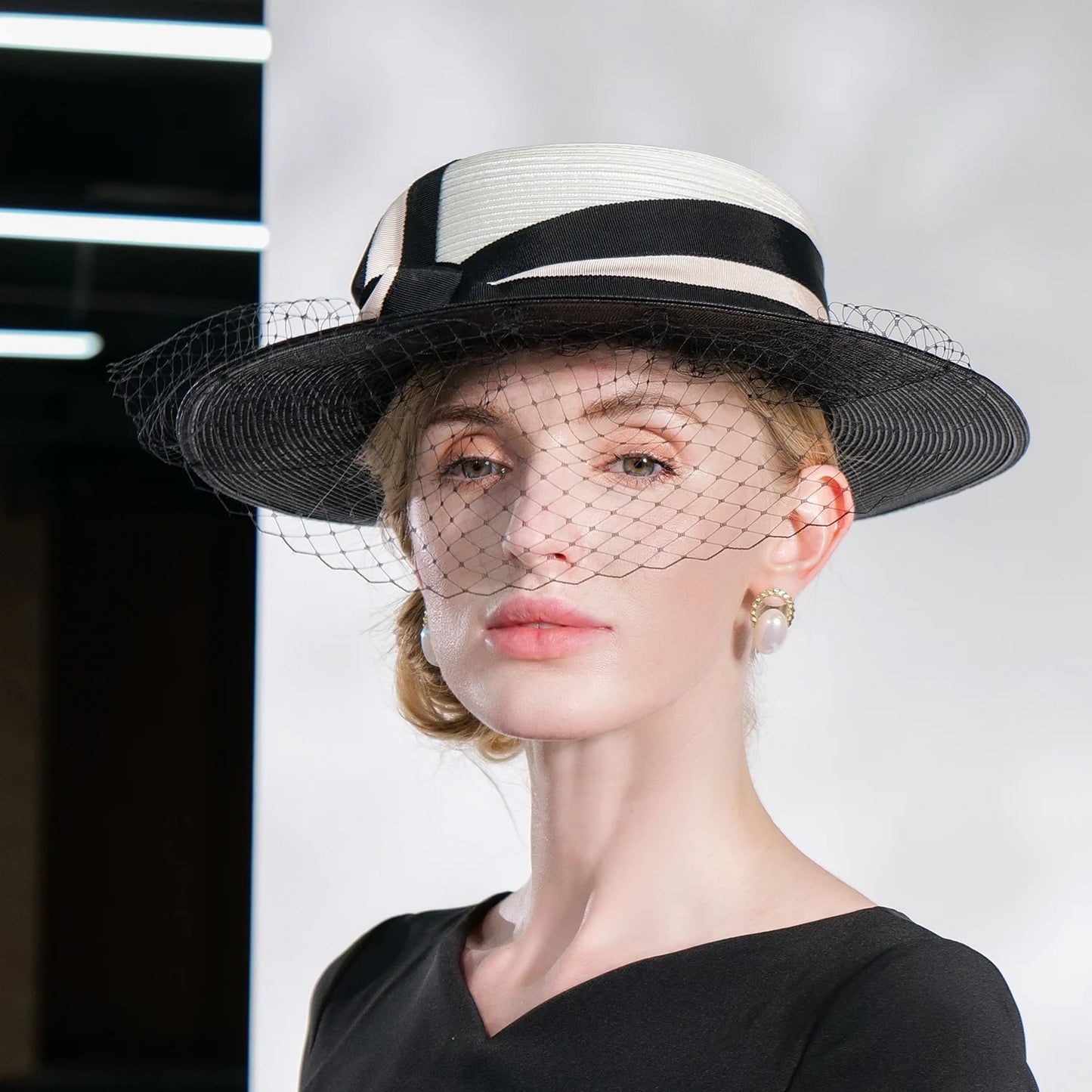 FADVES Elegant Retro Polyester Hats with Sashes / Ribbons / Trim / Tulle 1PC Party / Evening / Holiday / Melbourne Cup Headpiece