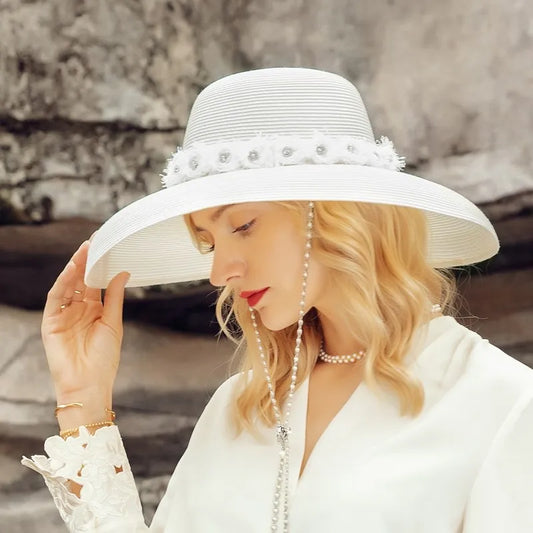 EE 7250 Summer New Versatile Big Eave Sun Hat Beach Sunshade Hat Women's Summer