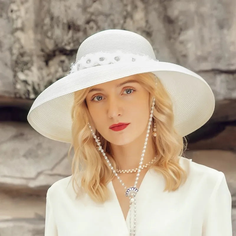 EE 7250 Summer New Versatile Big Eave Sun Hat Beach Sunshade Hat Women's Summer