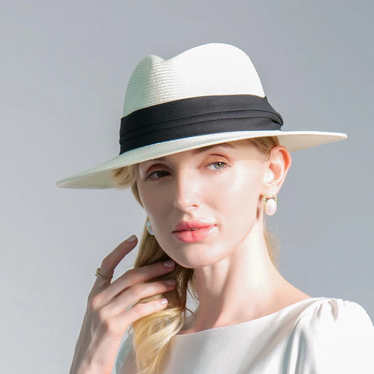 EE 7264 Summer/Stylish/ribbon/delicate/Adjustable/Packable/Sun Protection/Sunbonnet/Straw Hat/Polyester Hats