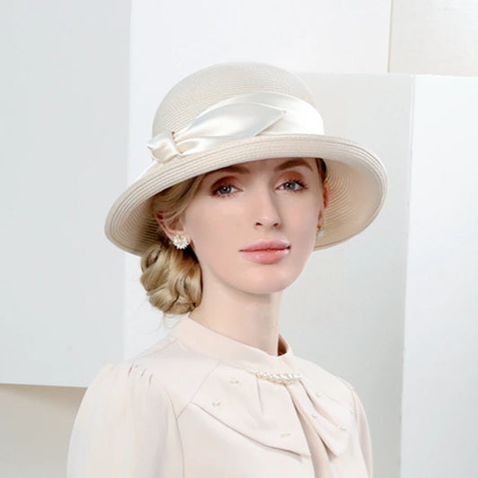 EE 7267 the new spring/summer 2023 contracted joker bowknot sun hat sunscreen beach hat