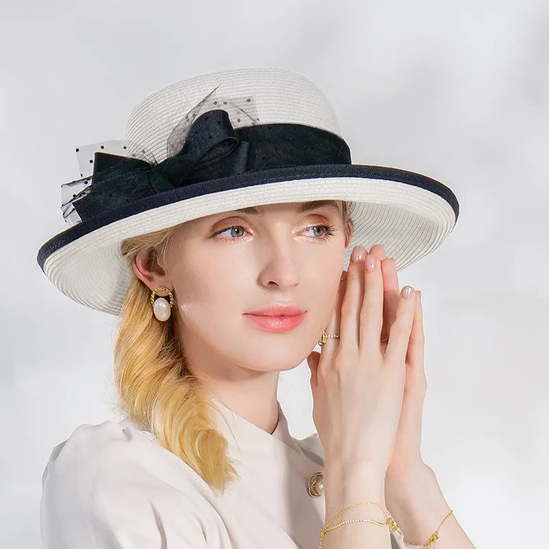 EE 7312 Summer New Elegant and Fashionable Style Bow Shade Hat Hat Children's Summer