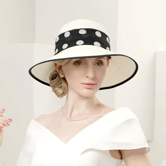 EE 7330 the new spring/summer 2023 shade straw hat romantic leisure joker contracted wave point collocation