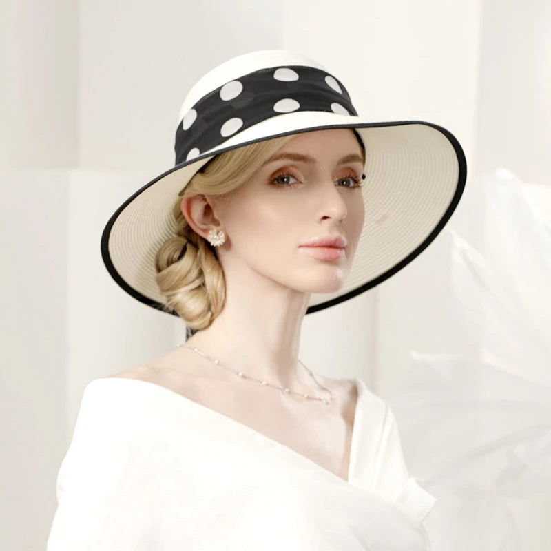 EE 7330 the new spring/summer 2023 shade straw hat romantic leisure joker contracted wave point collocation