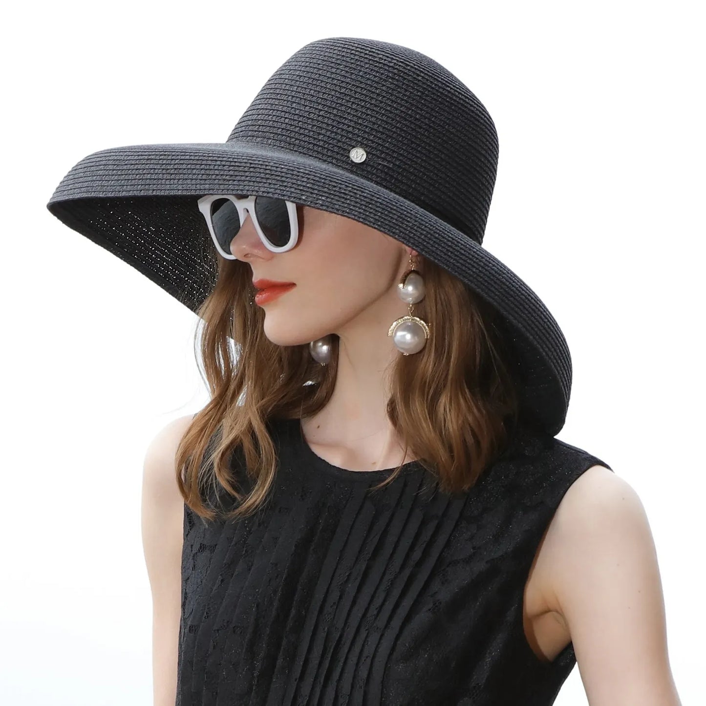 EE 【 British Top Hat 】 Spring and Summer New British Big Eave Dome Shopping Sun Shade Hat Children 7149