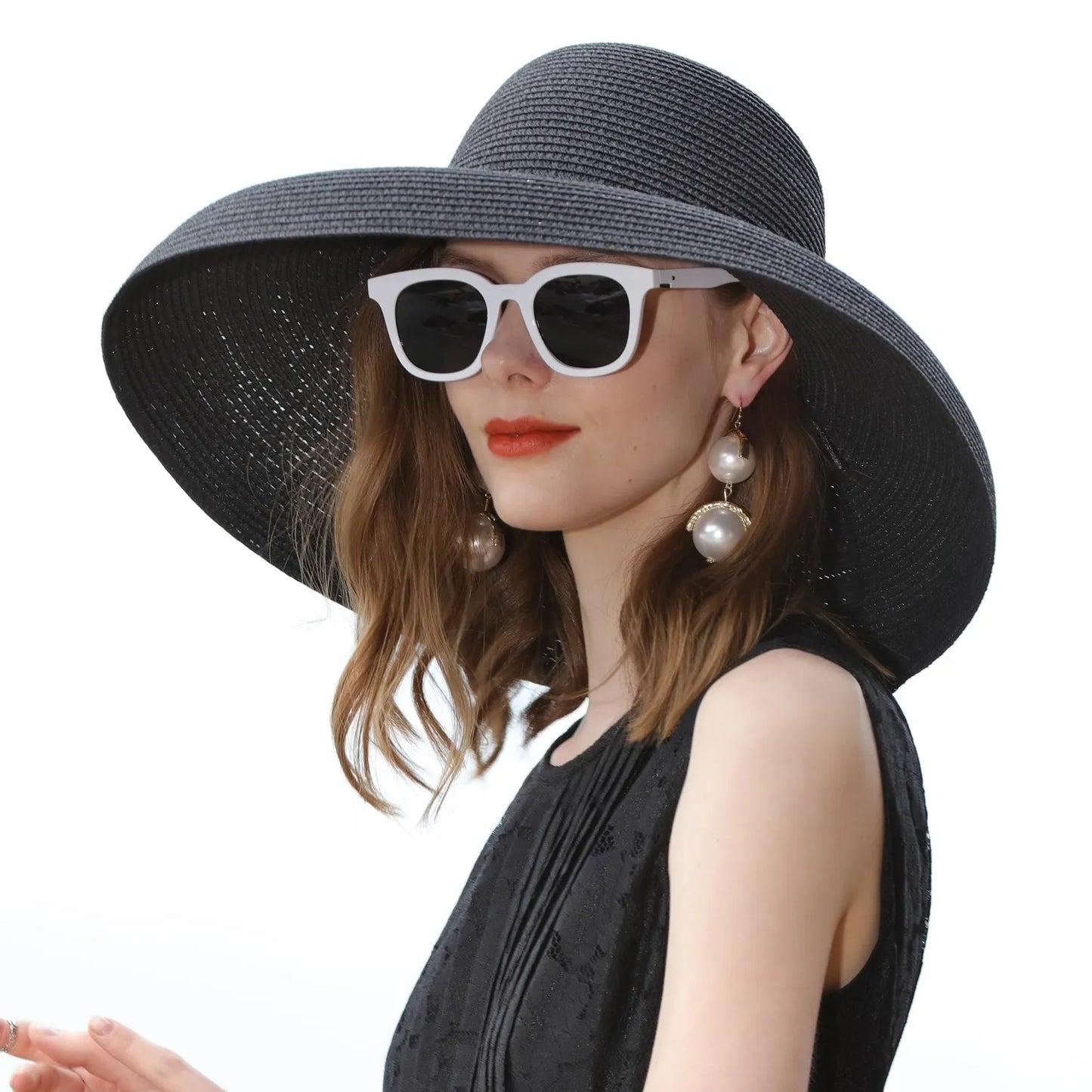 EE 【 British Top Hat 】 Spring and Summer New British Big Eave Dome Shopping Sun Shade Hat Children 7149