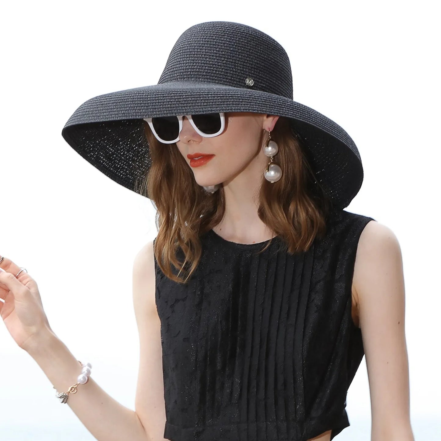 EE 【 British Top Hat 】 Spring and Summer New British Big Eave Dome Shopping Sun Shade Hat Children 7149