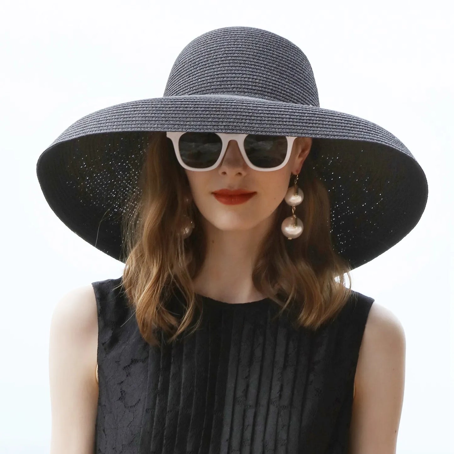 EE 【 British Top Hat 】 Spring and Summer New British Big Eave Dome Shopping Sun Shade Hat Children 7149