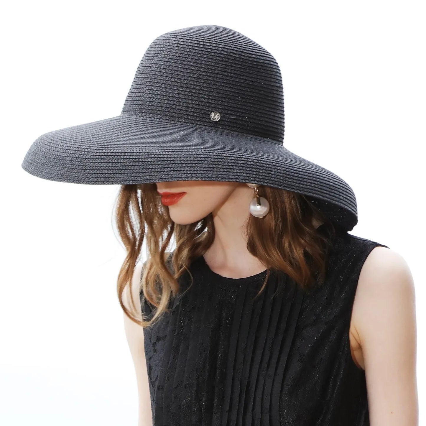 EE 【 British Top Hat 】 Spring and Summer New British Big Eave Dome Shopping Sun Shade Hat Children 7149