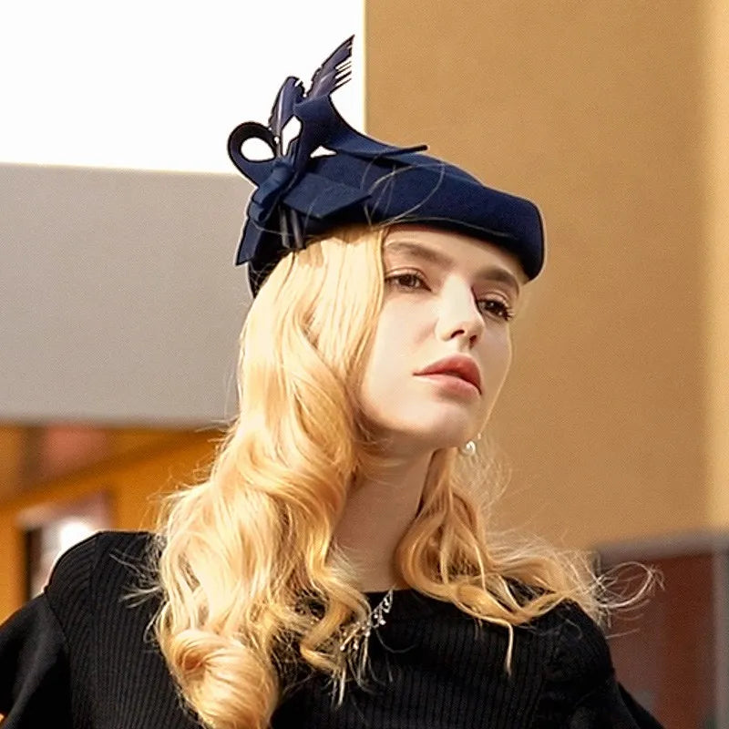 EE3102 small British wool hat elegant female joker a hat, "the whole Europe and the United States hat