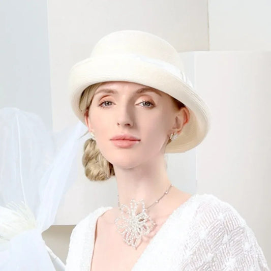 EE7066 Spring/Summer New Product Bowtie Women's Travel Elegant Leisure Hat