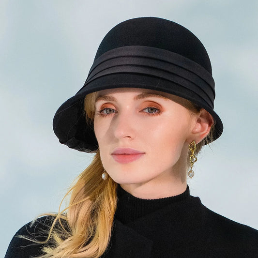 Ms EE 5111 new winter pure wool hat British elegant joker bowler hats