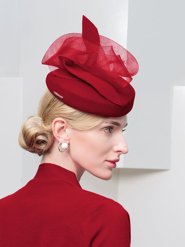 Women's Fascinators Hats 20s 50s Pillbox Hat  Wool Cocktail Tea Party for Women