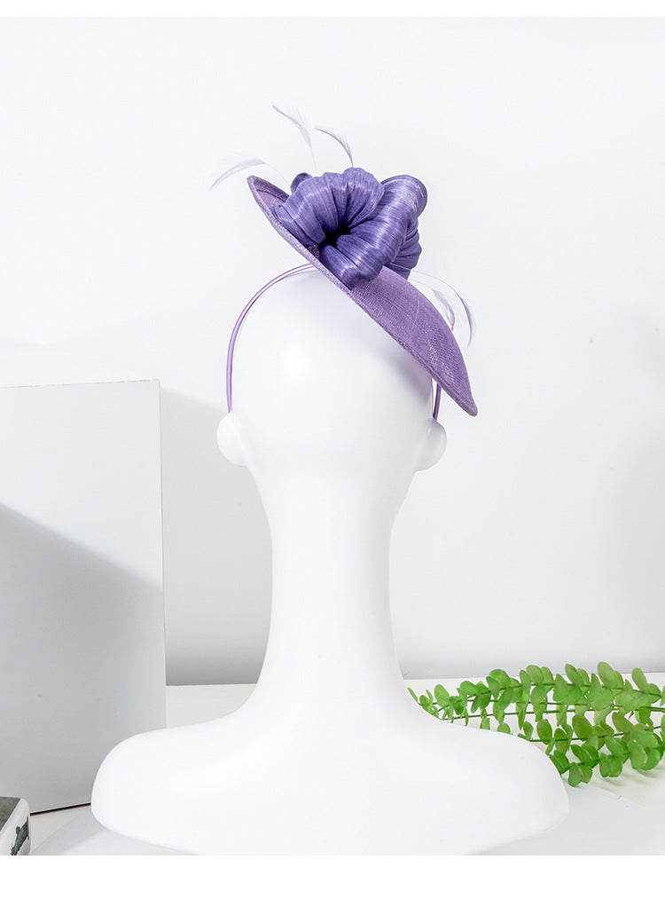 Women's Sinamay Fascinators Kentucky Derby Saucer Hats With Headband