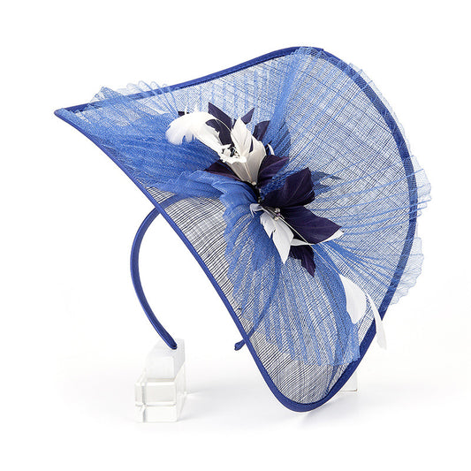 FADVES Women's Sinamay Fascinators Hats for Women Tea Party Headband Kentucky Derby Saucer Hats