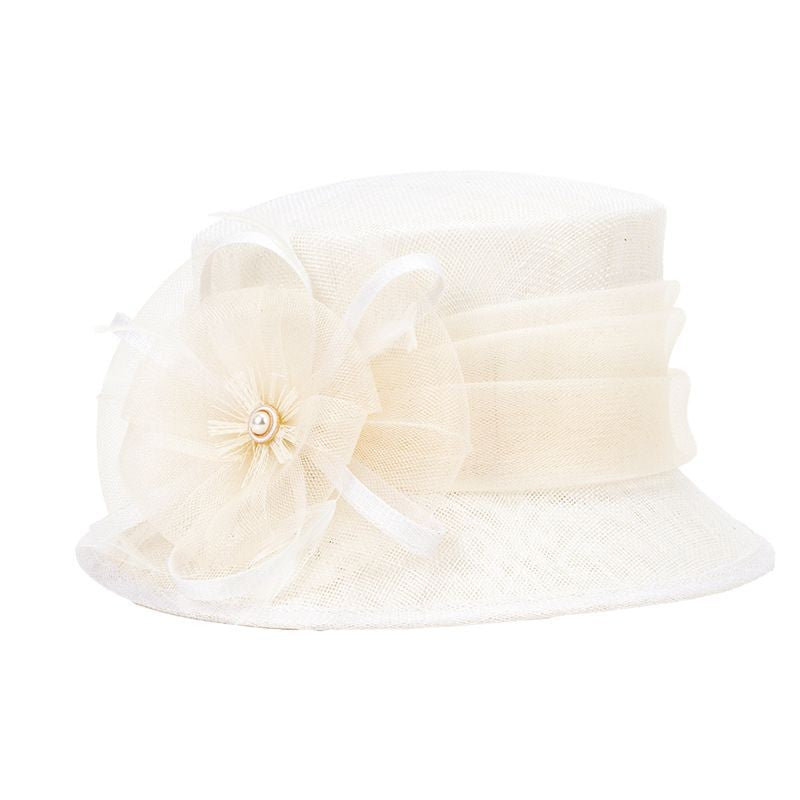 Women's Fascinators Flower Pearl Sinamay Kentucky Derby Church Hats