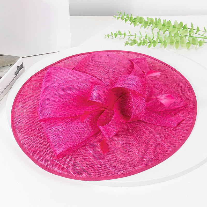 Wide Brim Sinamay Fascinator Kentucky Derby Hat Fascinator Wedding Hat for Cocktail