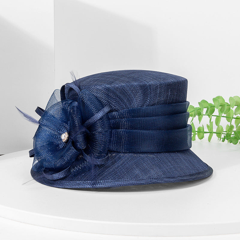 Women's Fascinators Flower Pearl Sinamay Kentucky Derby Church Hats
