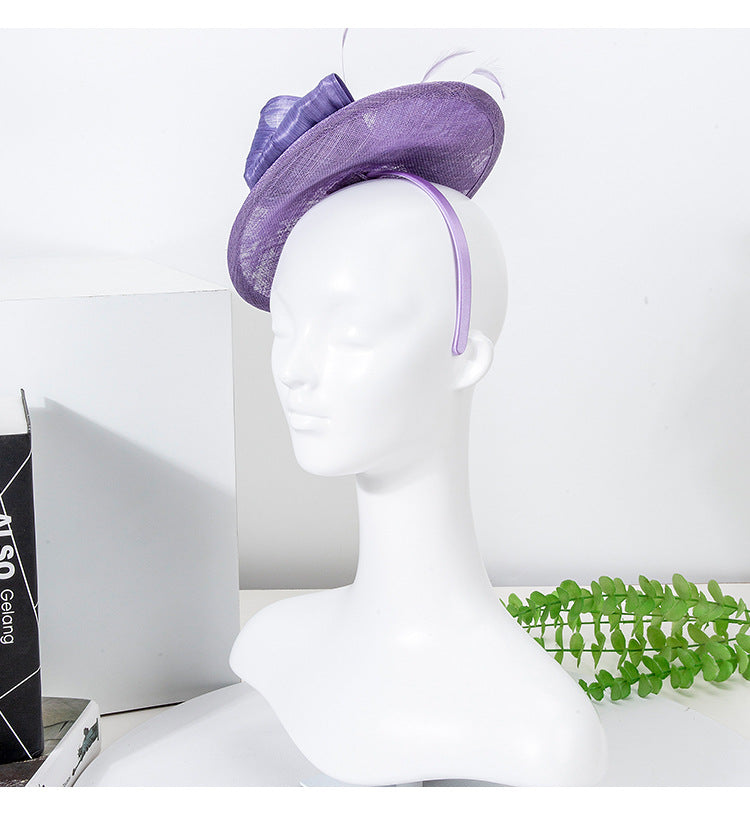 Women's Sinamay Fascinators Kentucky Derby Saucer Hats With Headband