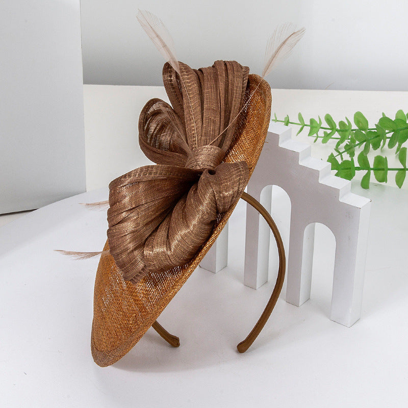 Women's Sinamay Fascinators Kentucky Derby Saucer Hats With Headband