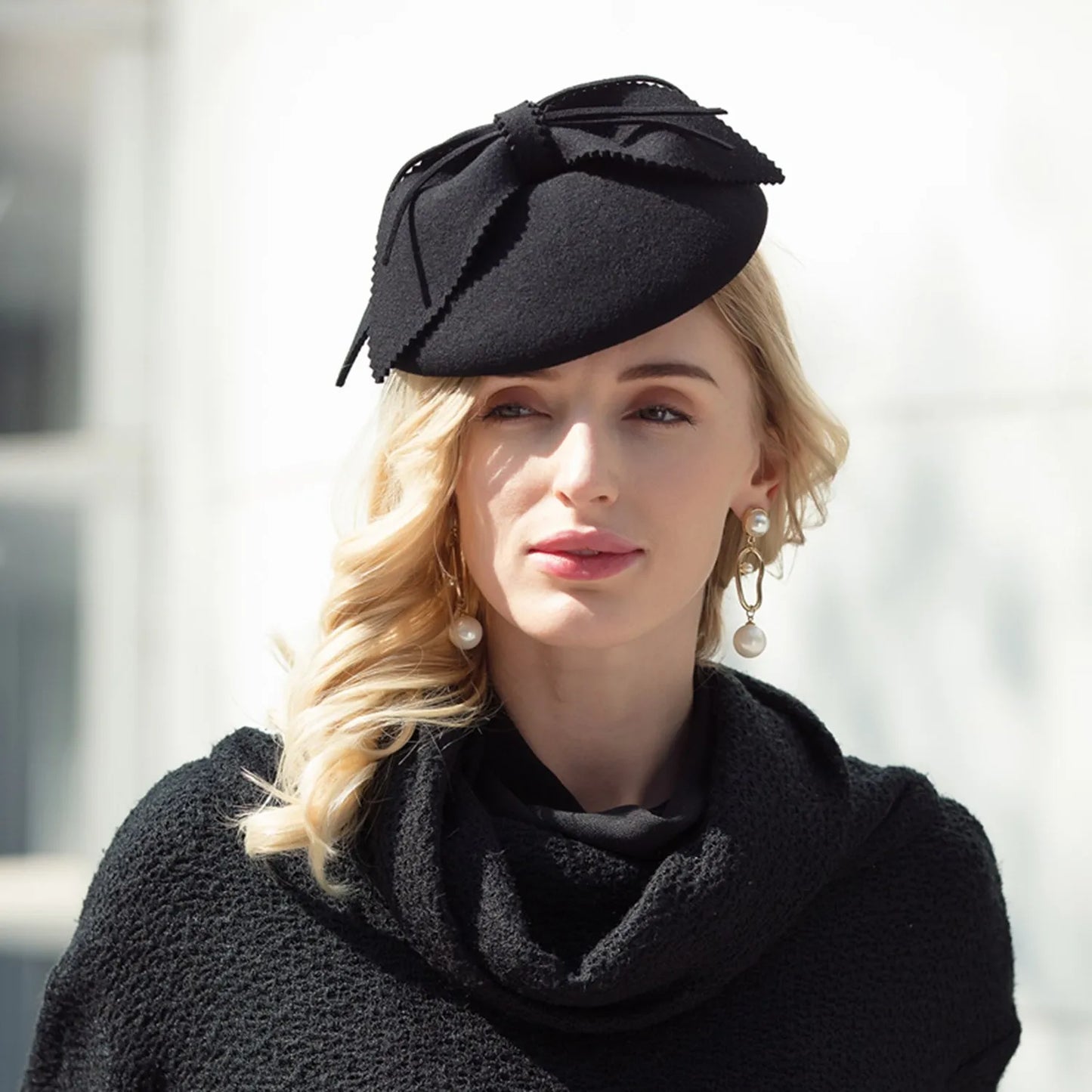 EE 3104 hat female new winter British restoring ancient ways leopard grain decoration homburg party dress socialite headdress