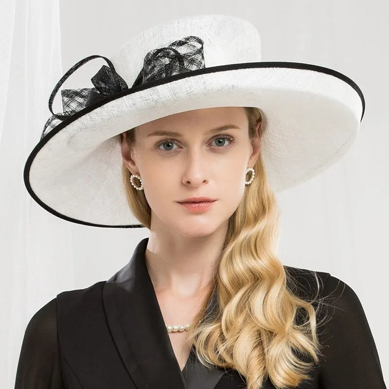 EE 1039 spring and summer new  party British volume eaves linen hat shading on female summer sun block uv hat