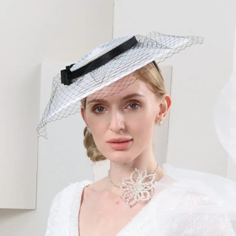 EE 1138 new spring/summer party travel hair hoop hat contracted joker bowknot adornment small hat